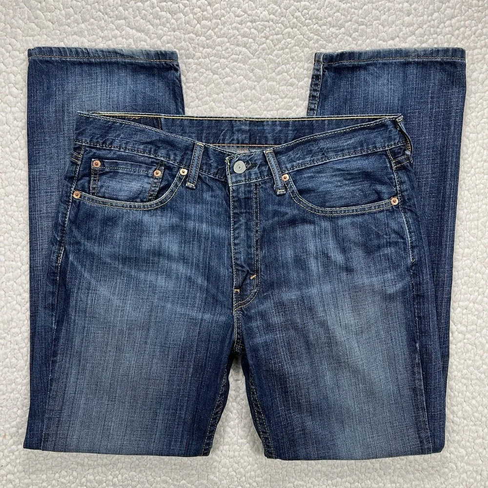 Levi's 514 Straight Jeans Men's 34x30 (Actual‎ 34x29) Streetwear Grunge Casual